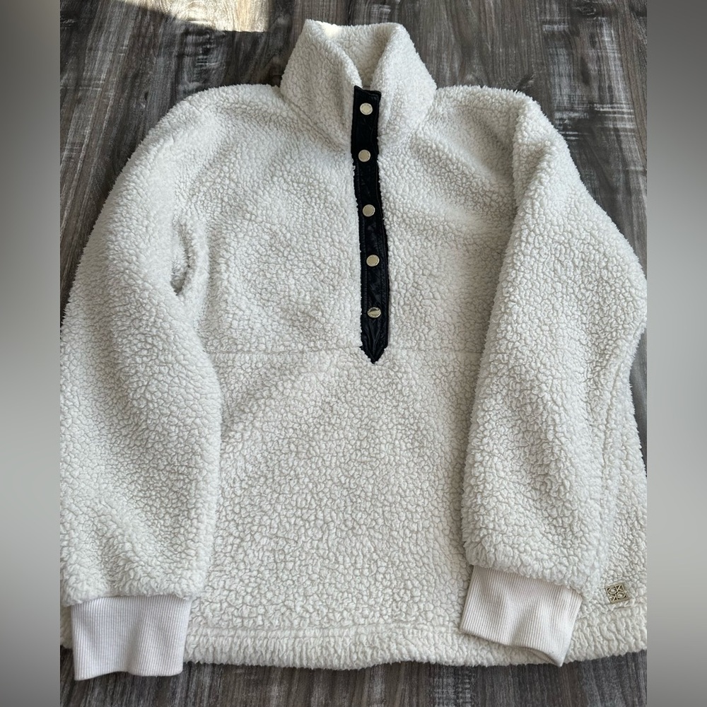 Calvin Klein fleece Sherpa pullover, good condition, small stain on inside neck